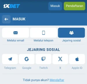 Login Cepat Melalui Akun Media Sosial