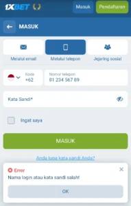 Memasukkan Password dengan Benar